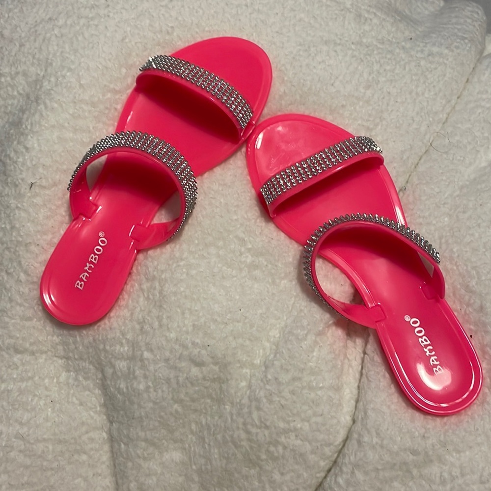 💎Pink Bamboo sandals💎